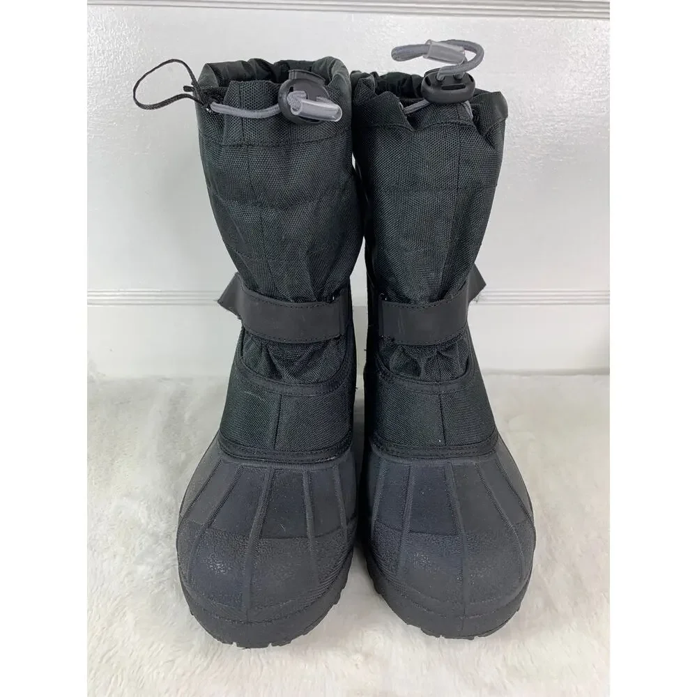 Columbia Powderbug Plus II Youth Size 6 Black Winter Snow Boots BY1326-012